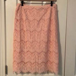 NWT Preston & York Blush pink lace skirt